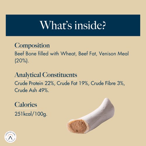 Hollings Filled Dog Bone, Venison Dog Treat