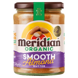 Organic Smooth Almond Butter 470g (Meridian)