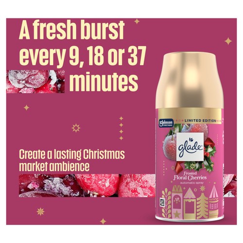 Glade Automatic Air Freshener Spray Refill Frosted Floral Cherries