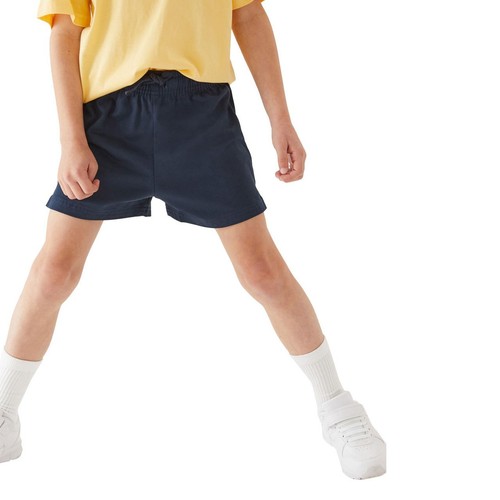 M&S Pure Cotton School Shorts, 11-12 Years, Navy