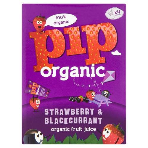 Pip Organic Strawberry & Blackcurrant Juice Cartons