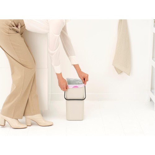 Brabantia Sort & Go Waste Bin Soft Beige 12 Litre