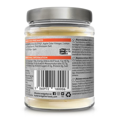 Hunter & Gather Egg Free Olive Oil Mayo