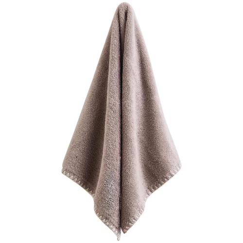 M&S Pure Cotton Blanket Stitch Bath Sheet, Neutral