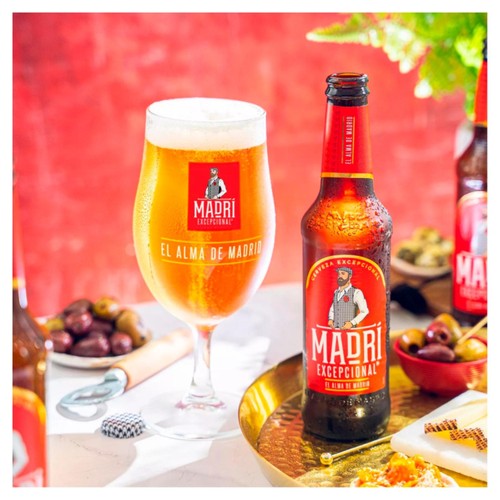 Madri Excepcional Premium Lager Beer Bottles