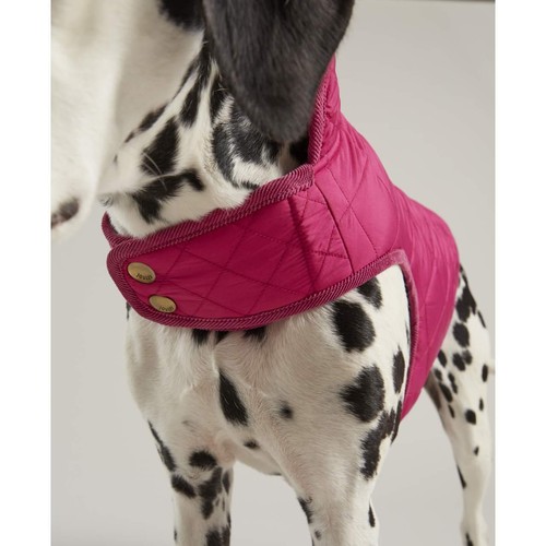 Joules Raspberry Quilted Coat Small
