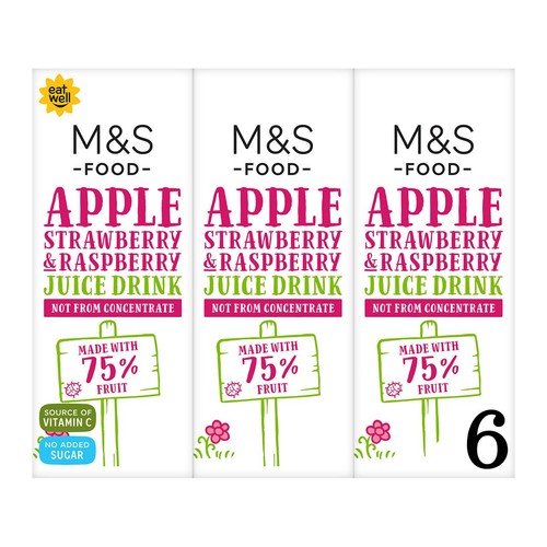 M&S Apple Strawberry & Raspberry Juice Drink