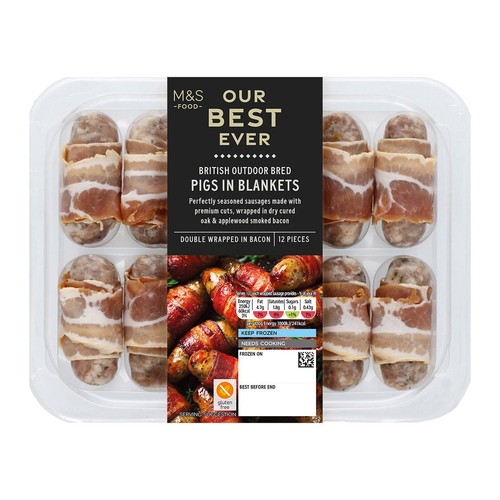 M&S Our Best Ever 12 Pigs in Blankets Frozen