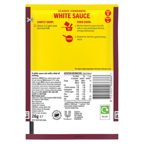 Colman's White Sauce Recipe Mix