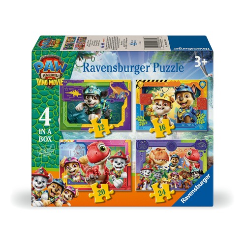 Ravensburger Paw Patrol 3 Dino Movie 4 in a Box Jigsaw Puzzles