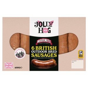 The Jolly Hog 6 British Marmite Sausages