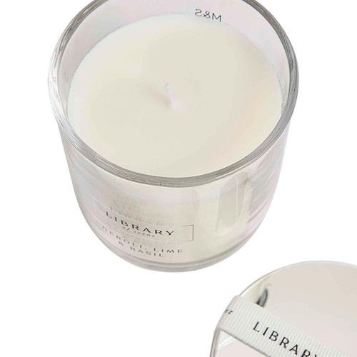 M&S Library of Scent Neroli, Lime & Basil Scented Candle, White