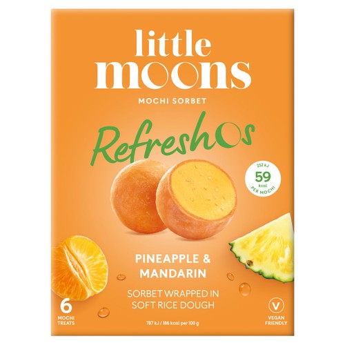 Little Moons Refresho Pineapple and Mandarin Mochi Sorbet