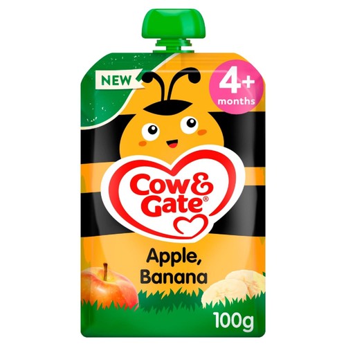 Cow Gate Fruit Pouch Apple Banana Baby Food Snack 4+ Months