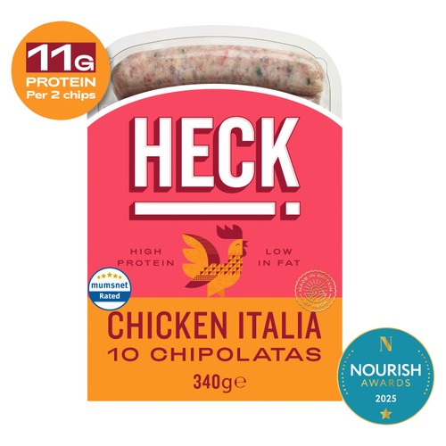 HECK! Low Fat Chicken Italia Gluten Free Chipolata Sausages