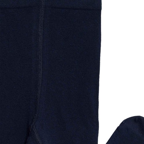 M&S Girls Cotton Rich School Tights, 2-3 Years, Navy