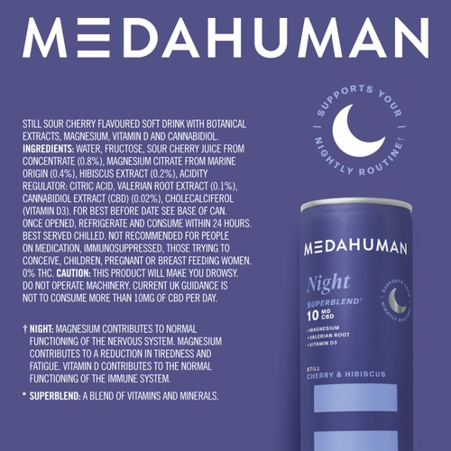 Medahuman Night CBD Drink Cherry & Hibiscus