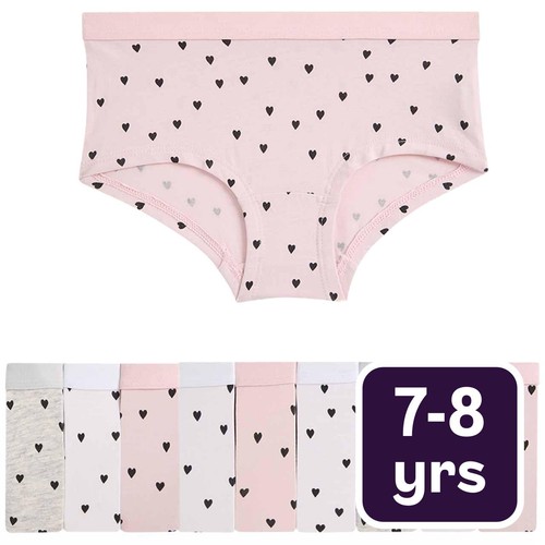 M&S 10P Core Heart Shorts, 7-8Y, Multi