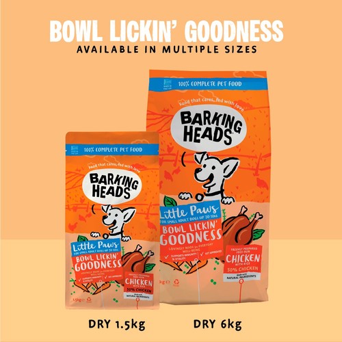 Barking Heads Little Paws Bowl Lickin' Goodness Chicken Dry Dog Food