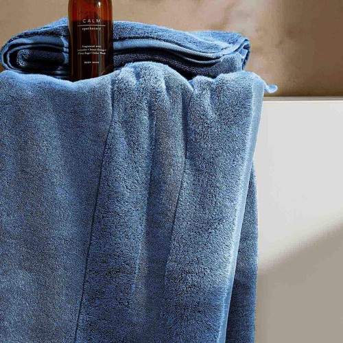 M&S Ultimate Turkish Cotton Towel Bath Towel, Denim