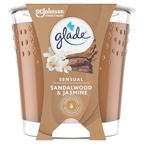 Glade Small Scented Candle, Sandalwood & Jasmine