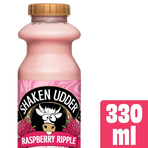 Shaken Udder Raspberry Ripple Flavoured Milkshake