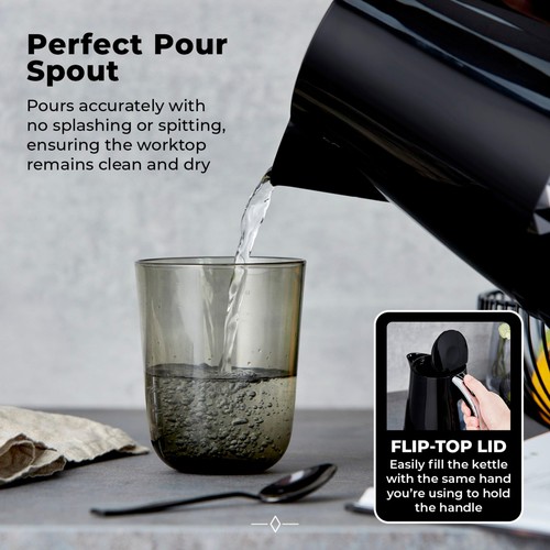 Tower Solitaire 1.5L 3KW Kettle Black