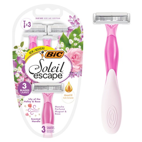 BIC Soleil Escape Disposable Razors 3 Blades, Lily