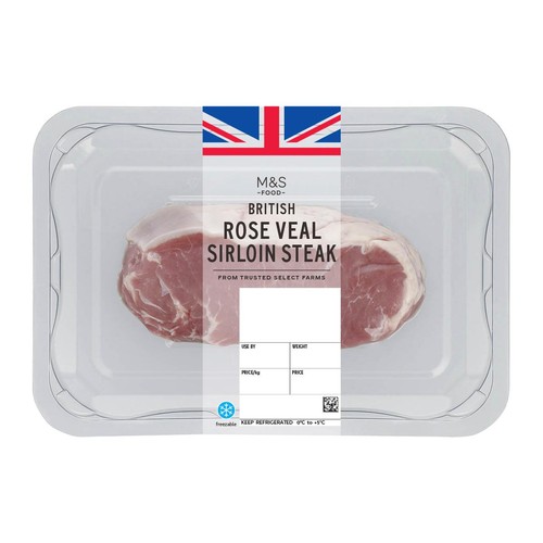 M&S British Rose Veal Sirloin Steak
