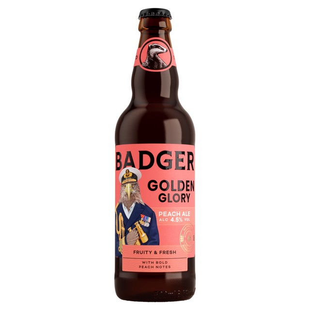 Golden Ale with Peach and Floral Notes in Glass Bottle