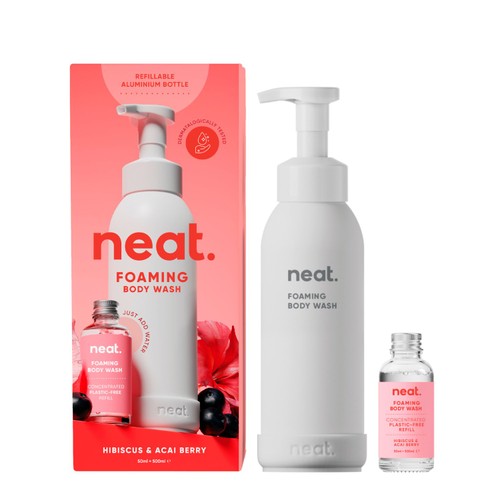Neat Foaming Body Wash Hibiscus & Acai Berry Starter Pack