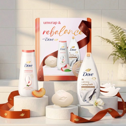 Dove Restore & Balance Bathing Collection with Scented Ornaments Gift