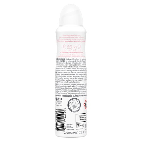Dove Women 48h Whole Body Deodorant Raspberry & Rose