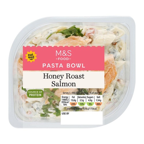 M&S Honey Roast Salmon Pasta Salad