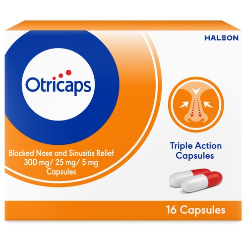 Otricaps Blocked Nose and Sinusitis Relief Capsules
