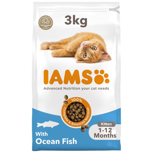 IAMS 1-12 Months Kitten Dry Cat Food Ocean Fish Ocado