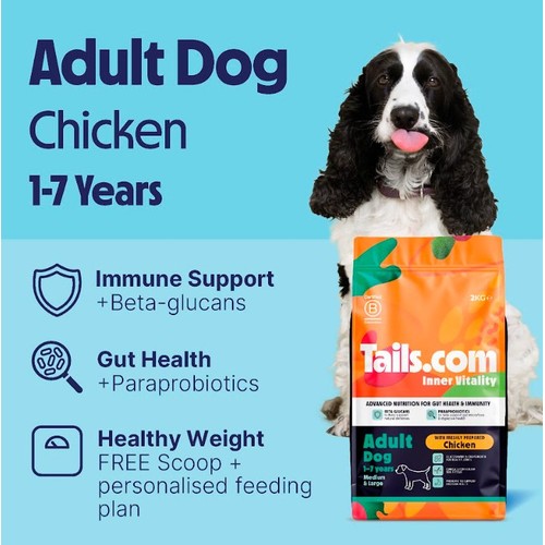Tails.com Inner Vitality Medium & Large Adult Dog Dry Food Chicken