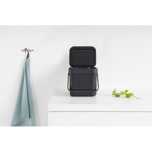 Brabantia 3 Litre Grey Sort & Go Waste Bin  