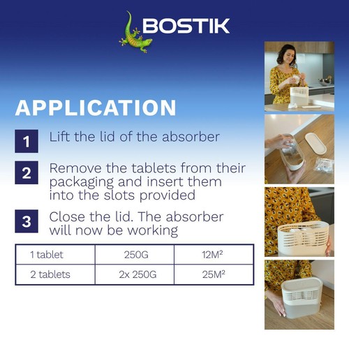 Bostik Breath Moisture Absorber Refill Tab 250g x 4
