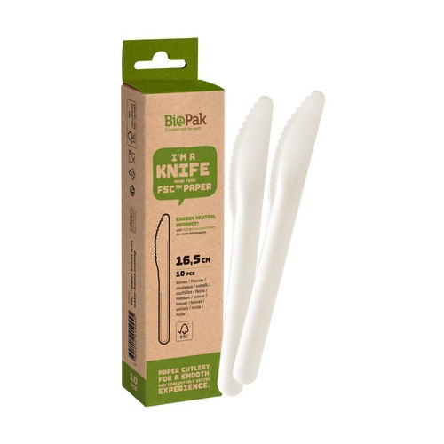 BioPak White Paper Knives
