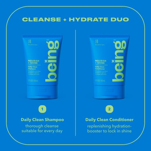 Being NOURISH + SHINE Daily Clean Shampoo