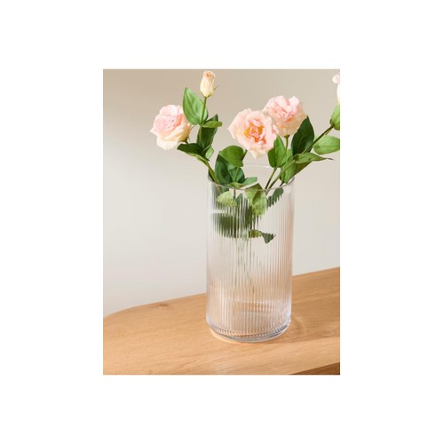 M&S Collection Glass Ribbed Vase