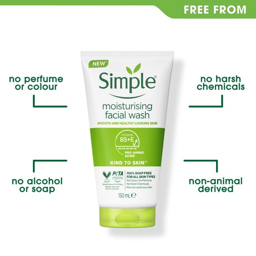 Simple Kind to Skin Moisturising Facial Wash Gel 