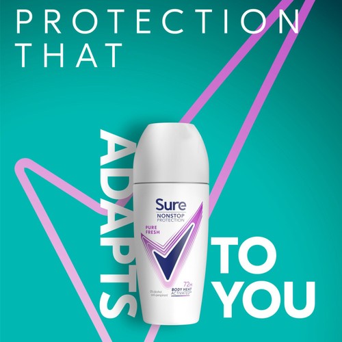 Sure Women 72hr Nonstop Antiperspirant Deodorant Roll On Pure Fresh