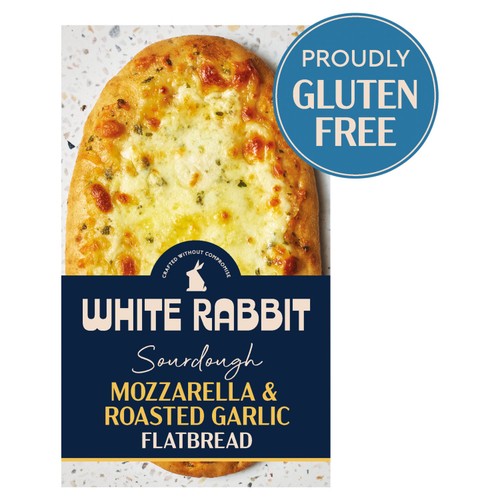 White Rabbit Gluten Free Sourdough Mozzarella & Garlic Flatbread