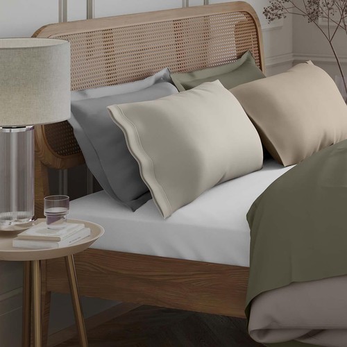 M&S Collection 2pk Egyptian Cotton 230 Thread Count Pillowcases Ice White