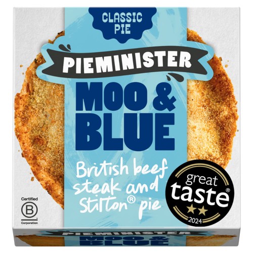 Pieminister Moo & Blue Pie with British Beef Steak & Stilton