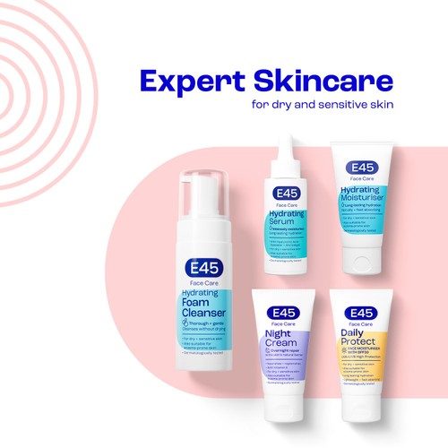 E45 Foaming Face Cleanser for Dry and Sensitive Skin