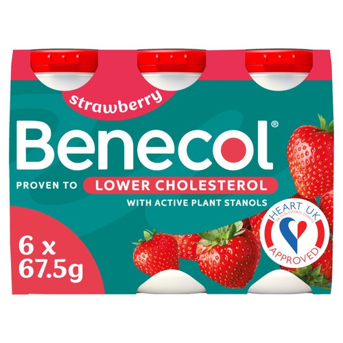 Benecol Cholesterol Lowering Yogurt Drink Strawberry
