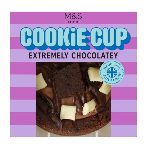 M&S Extremely Chocolatey Cookie Cup Serves 1, 110g Ocado